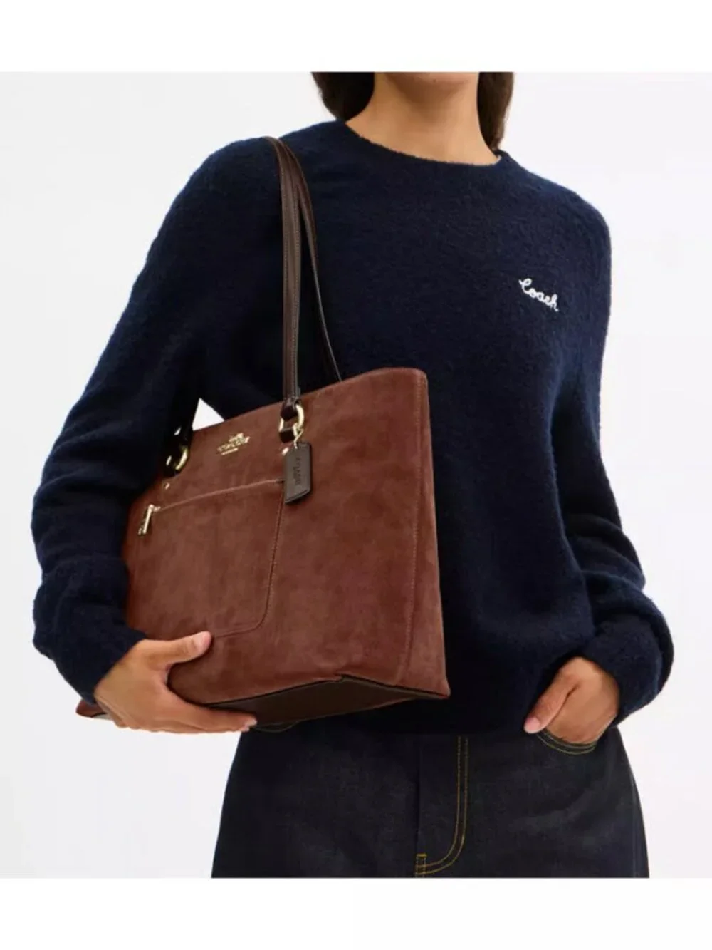 Station Tote Bag Suede Ccc77 So Popular!